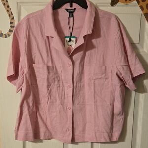 Buffalo David Bitton Light Pink Short Sleeve Shirt